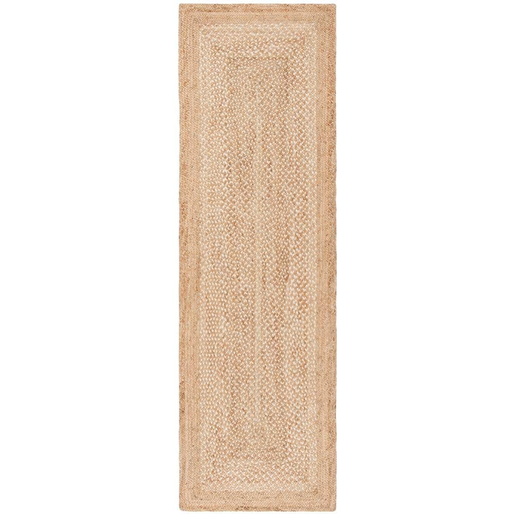 Beige Border Rug SAFAVIEH Natural Fiber Beige/Ivory 3 ft. x 6 ft. Woven Border Runner ...