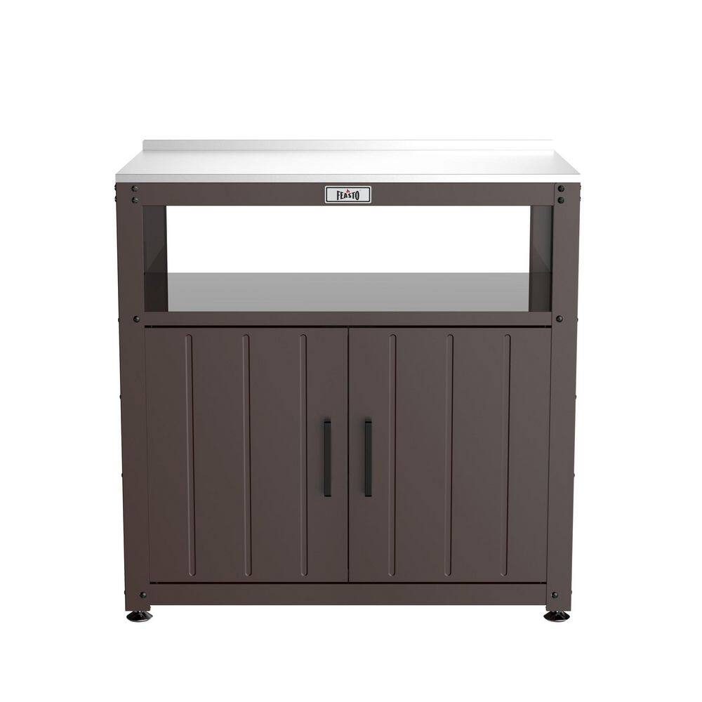 Garden Potting Bench in Brown with Storage Cabinet price history on PriceWatchPro