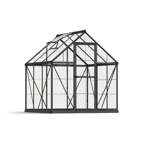 CANOPIA by PALRAM Harmony 6 ft. x 6 ft. Gray/Clear DIY Greenhouse Kit