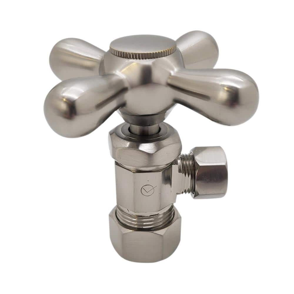 Westbrass Cross Handle Angle Stop Shut Off Valve, 1/2 in. Copper