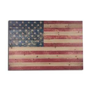 Charlie Striking USA Flag by Unframed Art Print 24 in. x 36 in.