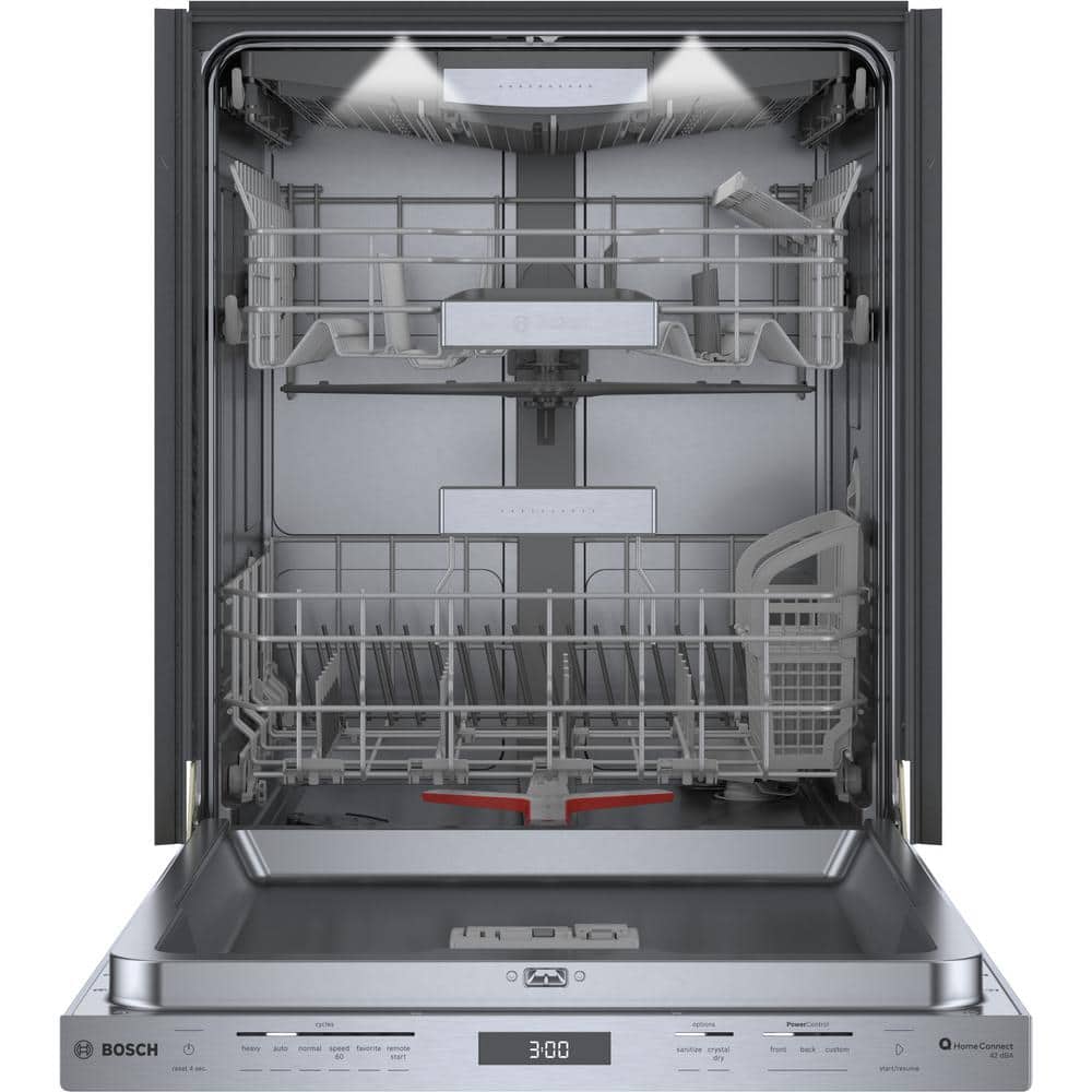 24" Stainless Steel Built-In Smart Dishwasher with Top Control