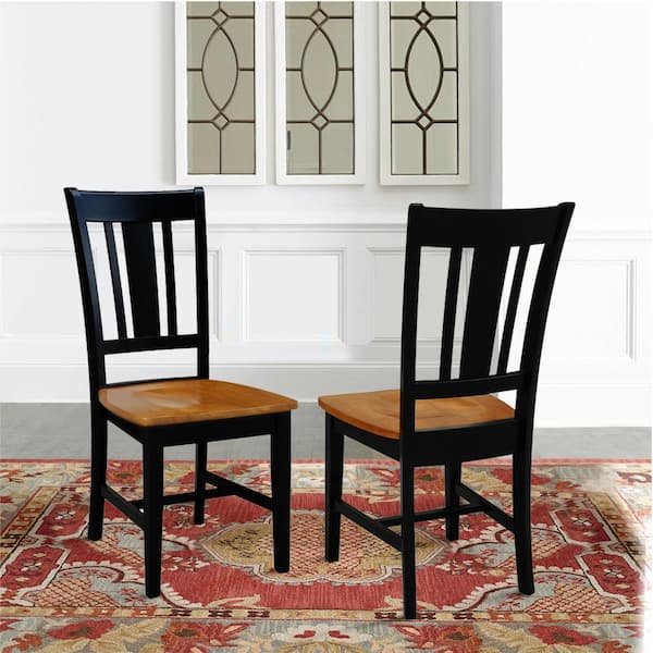 Black and deals cherry dining chairs