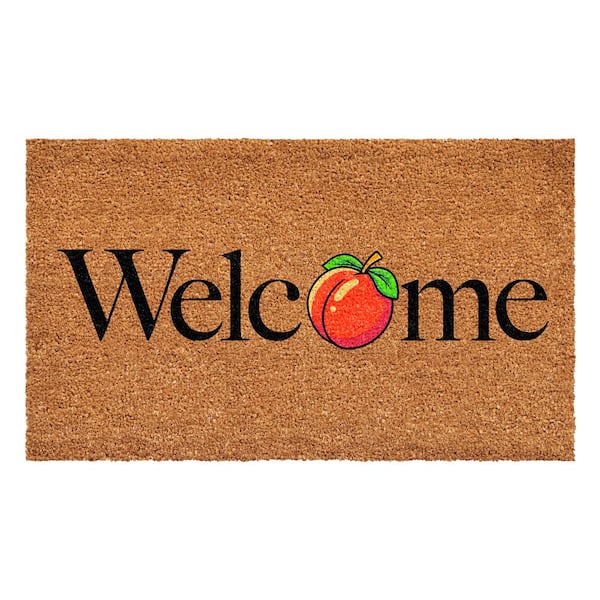 Calloway Mills Peach Welcome Doormat 17" x 29"