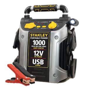 Stanley 1000 Peak Amp Jump Starter with 12-Volt DC Outlet and USB Power ...