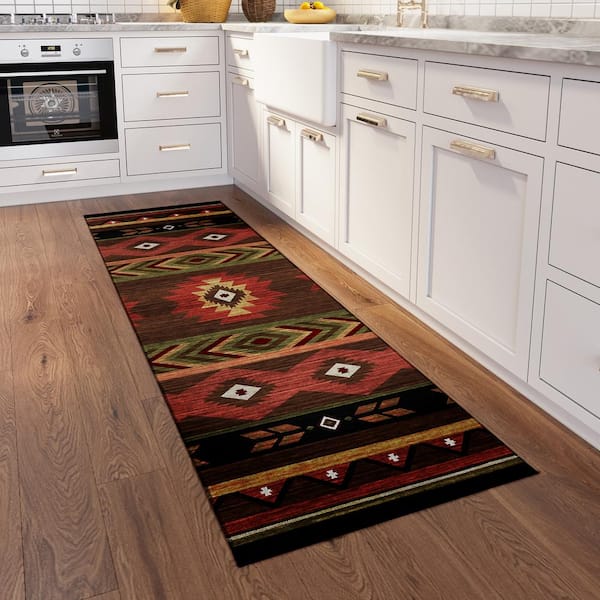 Addison Rugs - Sonora Brown 2 ft. 3 in. x 7 ft. 6 in. Geometric Indoor/Outdoor Area Rug