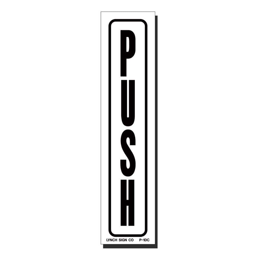 1 in. x 7 in. Decal Black on White Sticker Push price history on PriceWatchPro