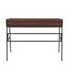 Welwick Designs HD8462 Rectangular 3-Drawer Writing Desk with Storage, Dark Walnut