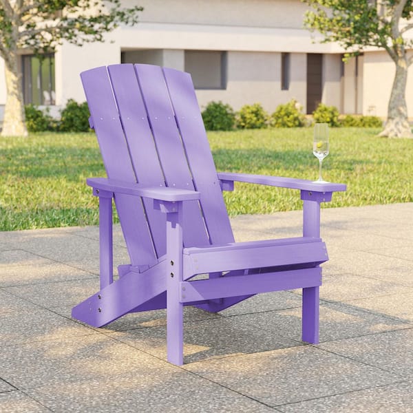 Sonkuki Purple Weather Resistant Plastic Adirondack Chair