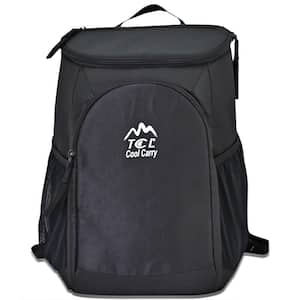 Cool Carry 16 in. Black Cooler Backpack With Adjustable Shoulder Straps