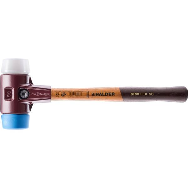 Halder Simplex 60 3.5 lbs. Mallet with Soft Blue Rubber, Non-Marring, Superplastic Inserts