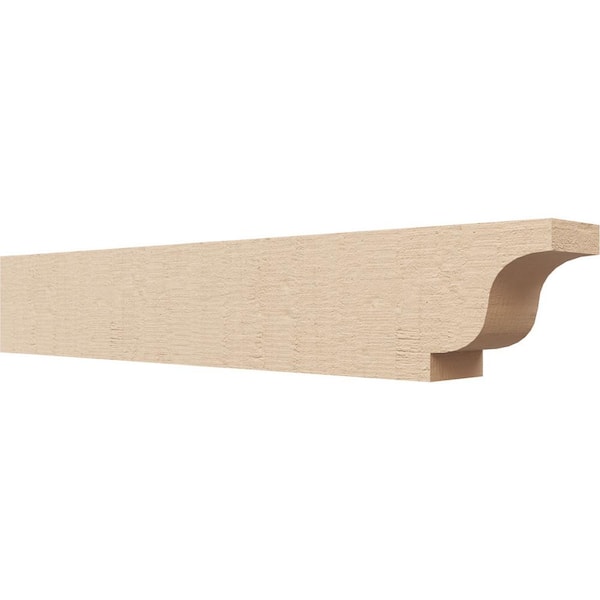 Ekena Millwork 4-in. x 6-in. x 36-in. Newport Woodgrain, Primed Tan Timberthane Polyurethane Rafter Tail Brace