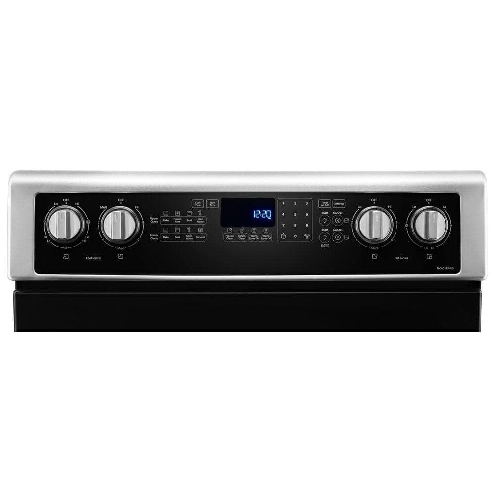 Whirlpool 30" Stainless Steel Freestanding Double Oven Electric Range