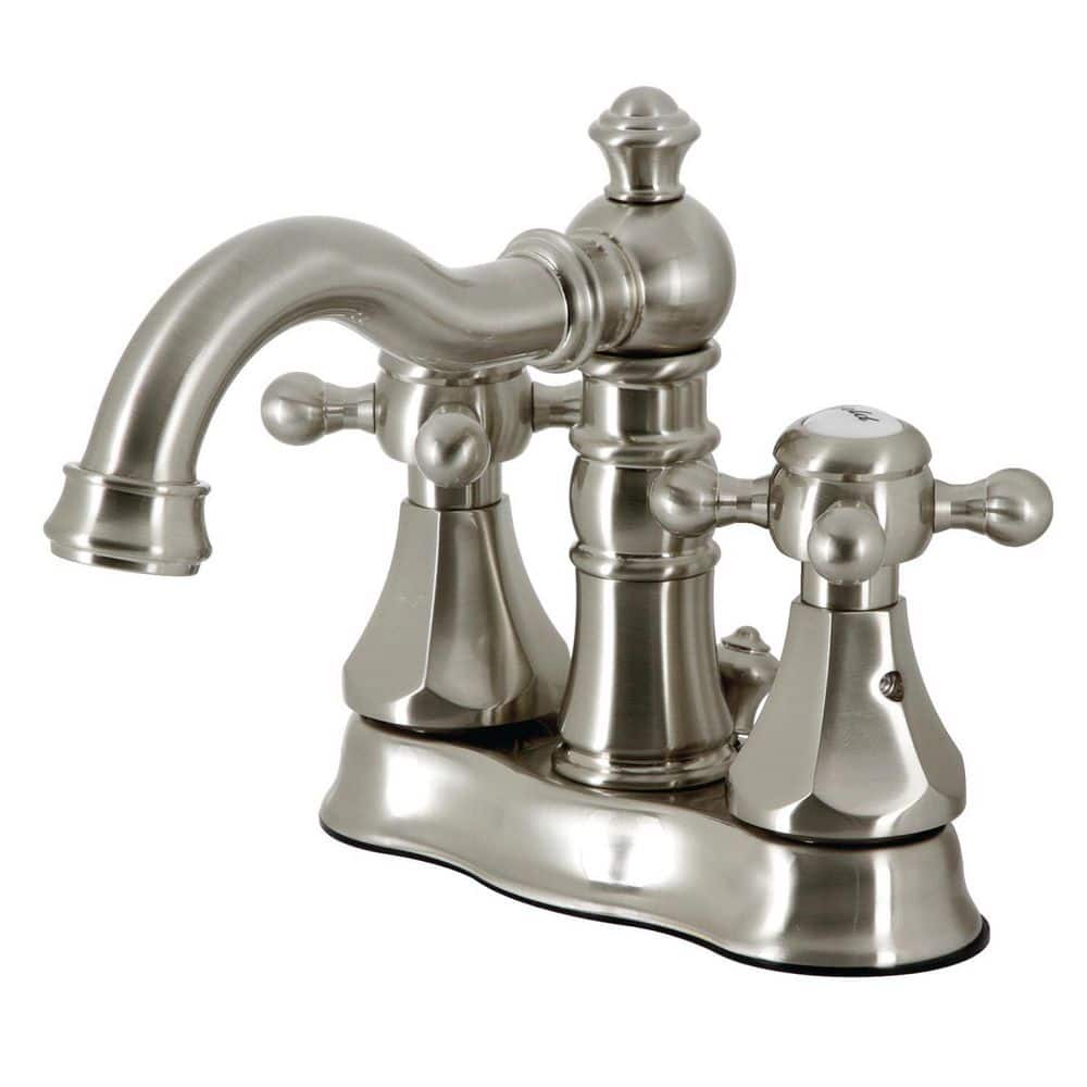 Metropolitan 4 in. Centerset 2-Handle Bathroom Faucet with Brass Pop-Up in Brushed Nickel price history on PriceWatchPro