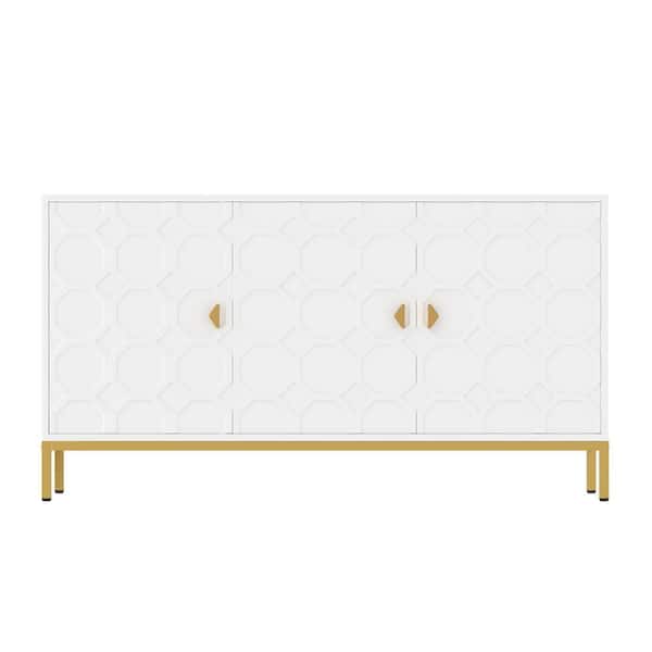 Clihome White 26 in. Accent Storage Cabinet