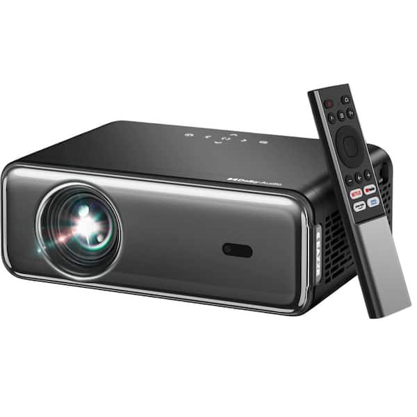 Ahfiwaso 1920 x 1080 Smart Projector with WiFi and Bluetooth with 20W Speakers, Dolby Audio, Auto Focus and Keystone