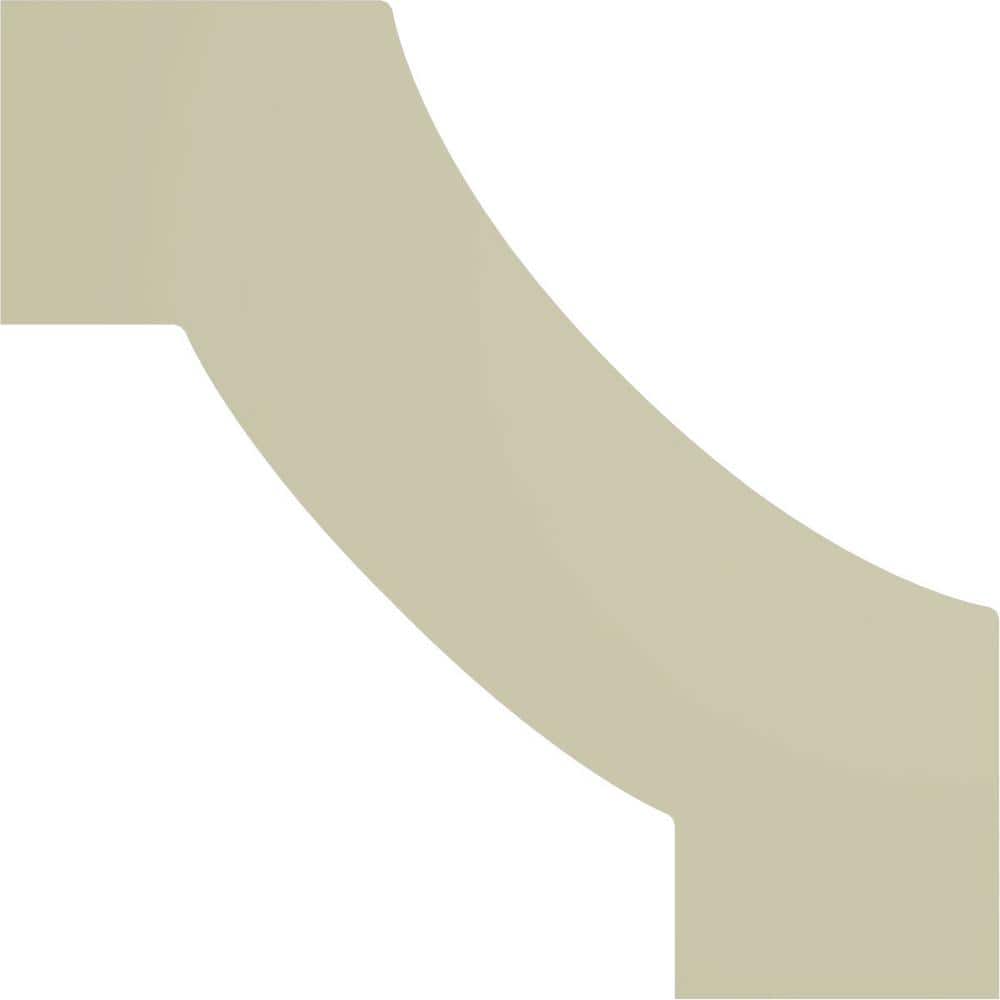 8" White Polyurethane Crown Moulding Corner