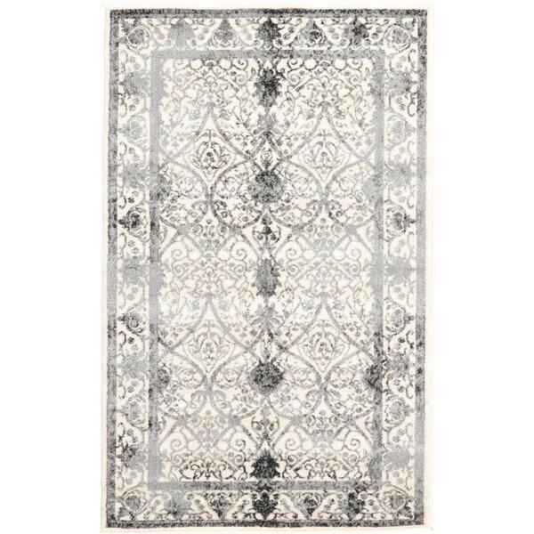 Unique Loom La Jolla Traditional Gray 3' 3 x 5' 3 Area Rug 3114711