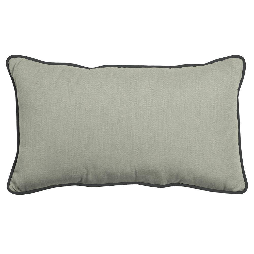 ARDEN SELECTIONS Oasis 24 in. Indoor/Outdoor Lumbar Pillow in Light