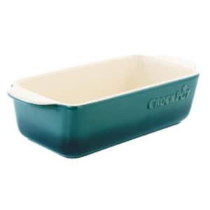 Crock-Pot Denhoff Ribbed 8.5 in. Rectangular Stoneware Nonstick Casserole  Dish in Red with Lid 985100818M - The Home Depot