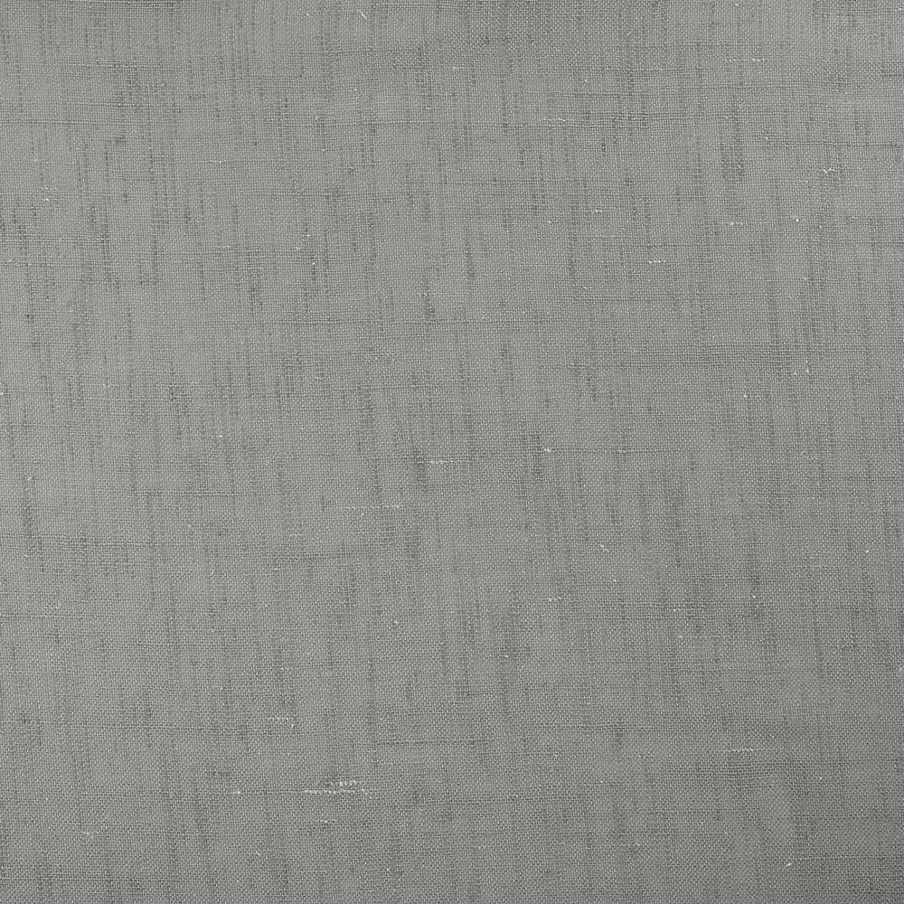 Gray Sheer Linen Blend Grommet Top Window Panel