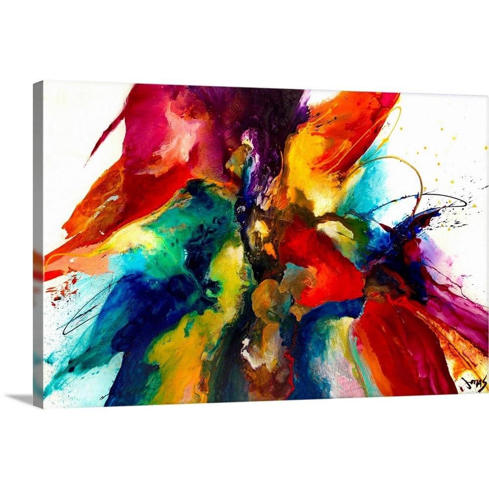 Designart 'Meeting of Fates Series' Contemporary Art on Wrapped Canvas Set - 36x28 - 3 Panels - 36 in. Wide x 28 in. High
