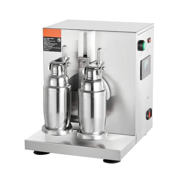 VEVOR 0.85 qt. Silver Milkshake Make Electric Milkshake Machine Double Heads Yogurt Maker Adjustable Drink Mixer Blender