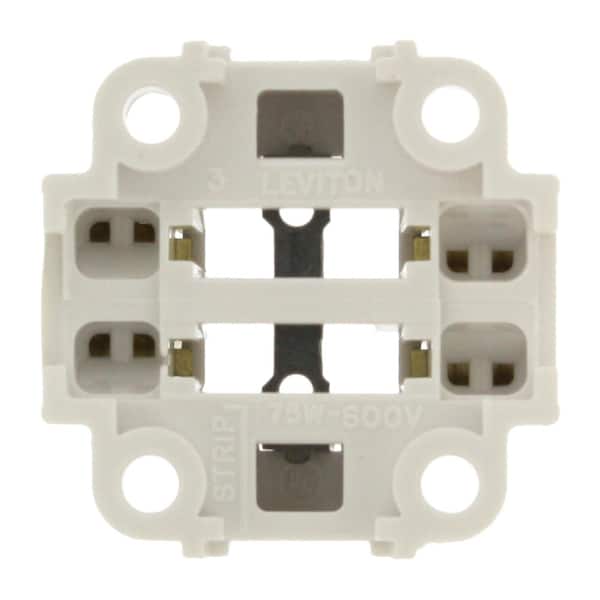 Leviton Lampholder for G24Q And GX24Q Lamp Bases 4-Pin 26725-413