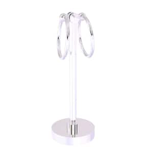 Southbeach Vanity Top 2-Towel Ring Guest Holder in Polished Chrome