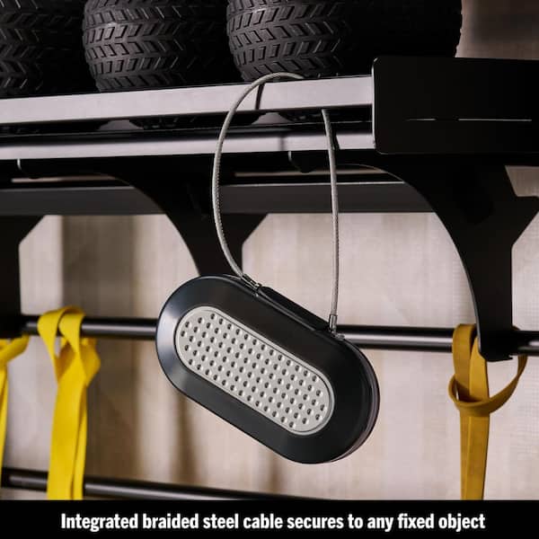 Basics Portable Security Case Lock Box Safe With Combination Lock For Valuables, Documents, College Dorm Room, XL, Black - View #8