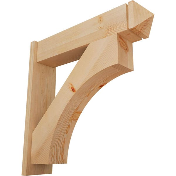 Ekena Millwork 8 in. x 32 in. x 32 in. Douglas Fir Westlake Arts and Crafts Smooth Outlooker