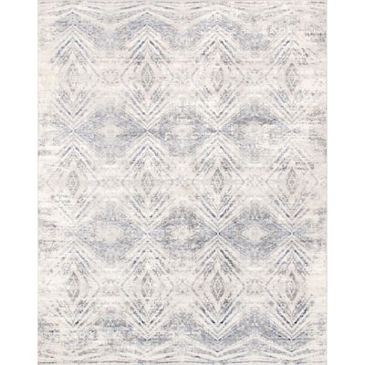Efes Light Grey 12 ft. x 15 ft. Abstract Area Rug