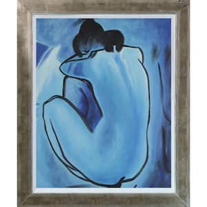 Blue Nude by Pablo Picasso Champagne Silhouette Framed People Oil Painting Art Print 10.4 in. x 12.4 in.