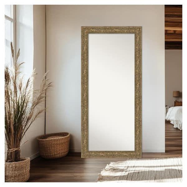 Luxe Bronze Gold 30.75 in. W x 66.75 in. H Non-Beveled Traditional Rectangle Framed Full Length Floor Leaner Mirror