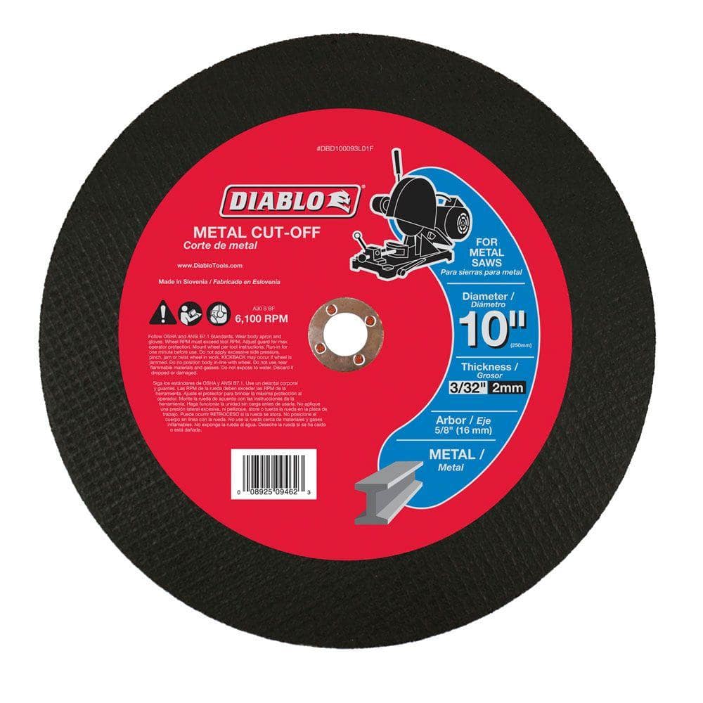 Cut-Off Disc Metal Cutter Wheel Saw Coarse Grade Tool 10" x 3/32" x 5/8" 5Pck 