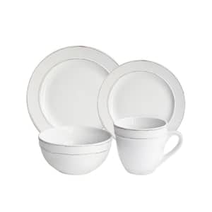 Olivia 16-Piece Casual White Ceramic Dinnerware Set