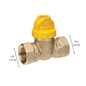 1/2 in. FIP x 1/2 in. FIP Safety Handle Brass Gas Ball Valve