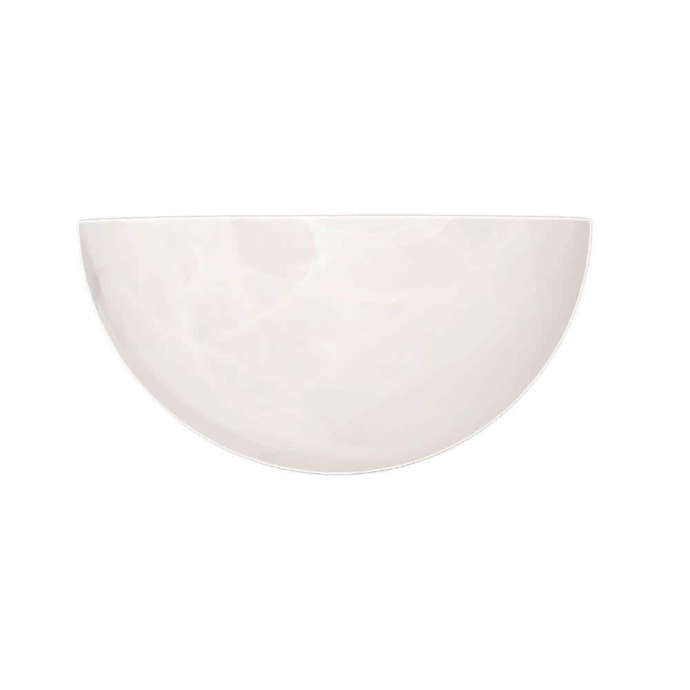 Contemporary White Dome 10" Metal Wall Sconce