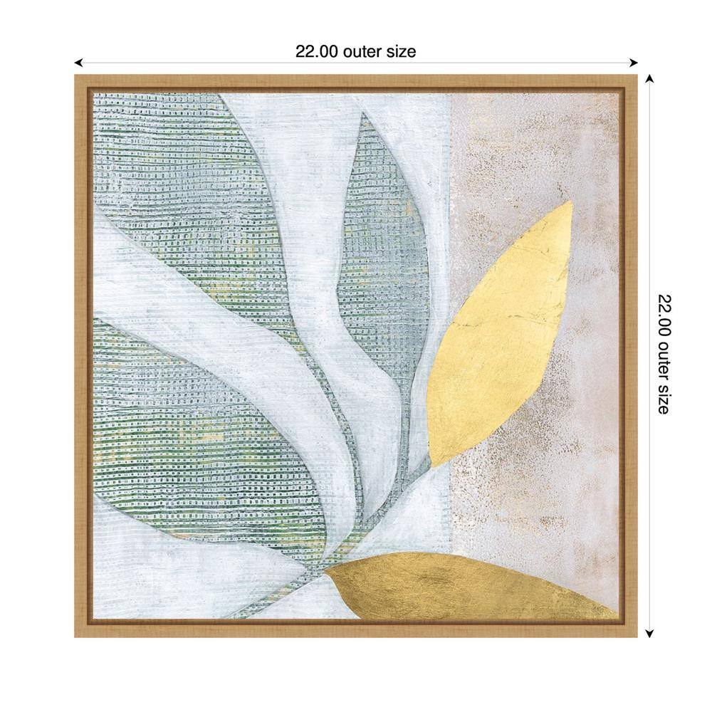 Veiled Garden I Abstract Canvas Print with Maple Frame