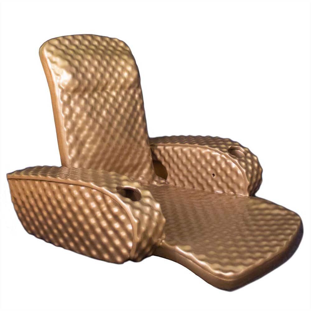 Folding Baja Chair Swimming Pool Float Water Armchair, Bronze