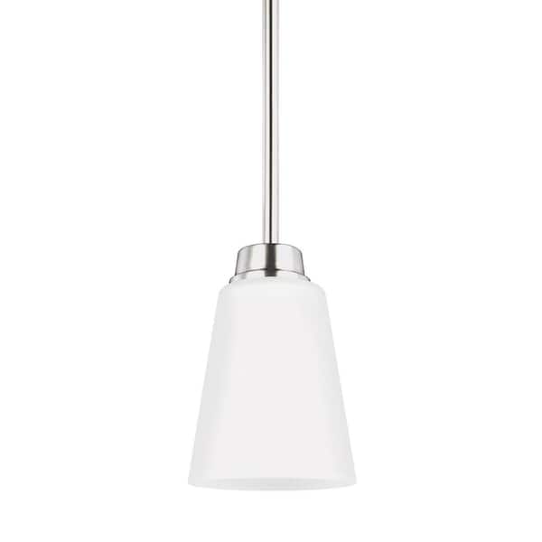 Generation Lighting Kerrville 1-Light Brushed Nickel Mini Pendant