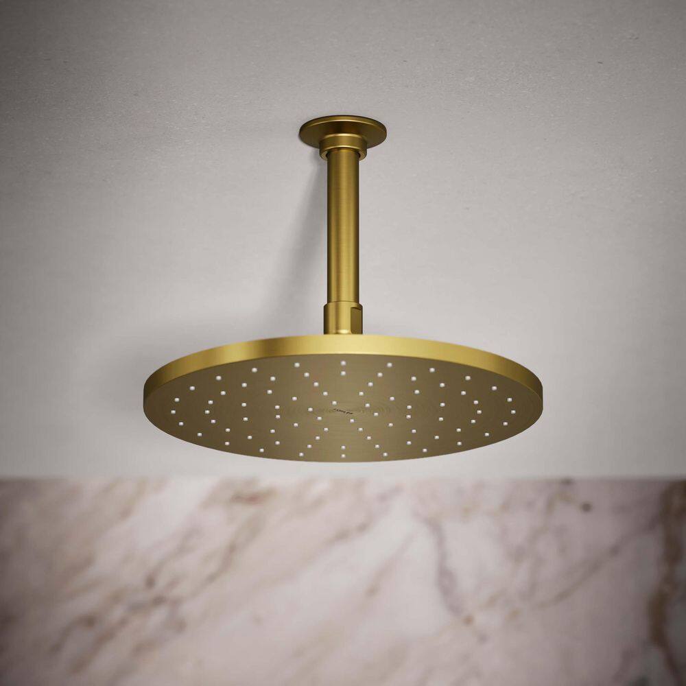 10'' Vibrant Moderne Brushed Gold Brass Rain Shower Head