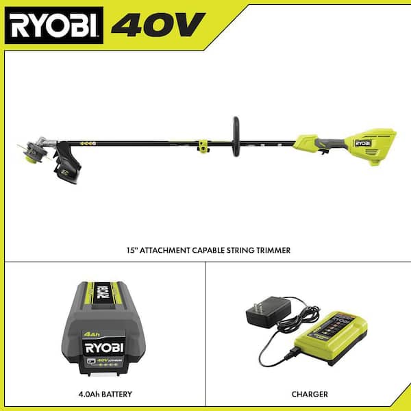 Ryobi 40v 15 Inch Attachment RYOBI 40-Volt Lithium-Ion Cordless