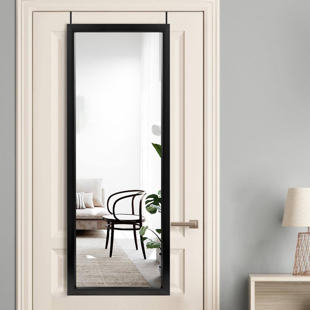 43 in. x 16 in. Modern Rectangle Framed Full Length Door Mirror with ...