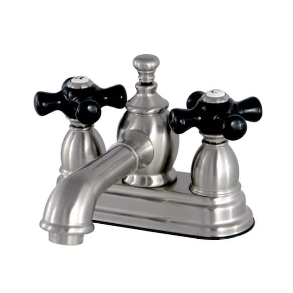 Kingston Brass Duchess 4 in. Centerset Double Handle Bathroom Faucet in Brushed Nickel