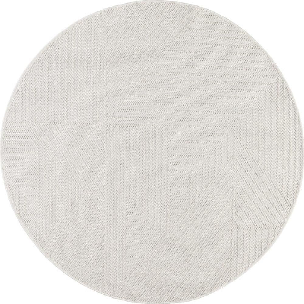 nuLOOM Makena 6 ft. x 6 ft. Modern Geometric High-Low Off White Area ...