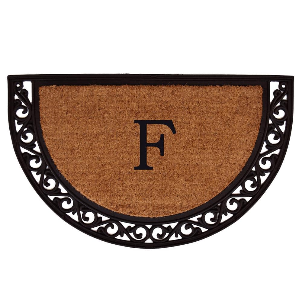 Ornate Scroll 30 in. x 48 in. Coir Monogrammed Door Mat (Letter F) price history on PriceWatchPro