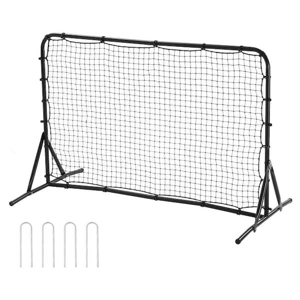Soccer Rebound Trainer, 6x4 ft. Iron Soccer Training Equipment, Sports Football Rebounder Wall, Double-Sided Net