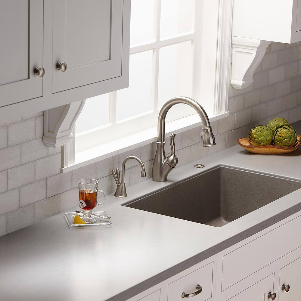 Satin Nickel Instant Hot and Cold Water Dispenser Faucet