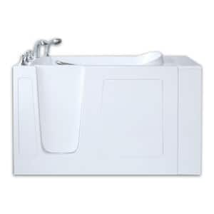 Avora Bath 52 in. x 30 in. Low Threshold Air Bath Walk-In Bathtub in White with Wet and Dry Vibration Jets, Left Drain